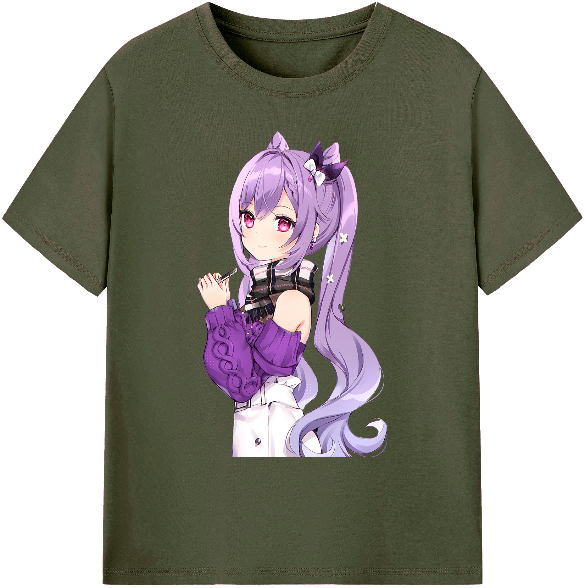 げんし神 刻晴 こくせい genshin Kokusei 綿100％ メンズ半袖Tシャツ｜肌触りやわらか＆通気性